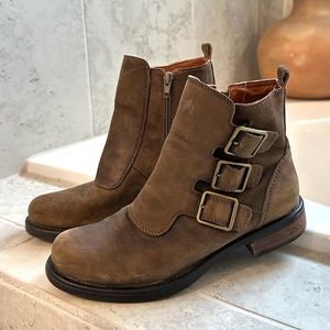 Lucky Brand Brown Ankle Boots with Buckles